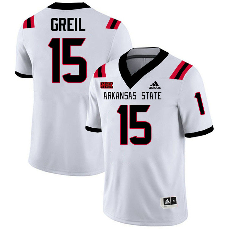 Brandon Greil Arkansas State Jersey,Arkansas State Red Wolves Football Uniforms,Jersey-White Brandon Greil Arkansas State Jersey,Arkansas State Red Wolves Football Uniforms,Jersey-White